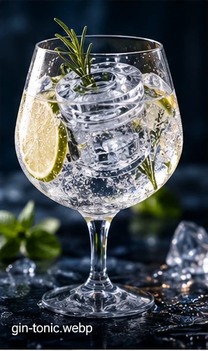 Gin Tonic preparado con hielo gourmet ICE FER