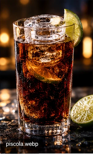 Piscola preparado con hielo gourmet ICE FER