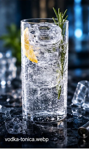 Vodka Tónica preparado con hielo gourmet ICE FER